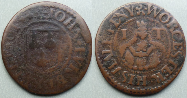 Worcester, John Turbervile halfpenny Worcester, John Turbervile halfpenny